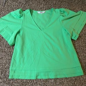 Crosby Lime Green Butterfly Top